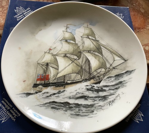 Wand teller segelschiff 24cm - segelschiff,