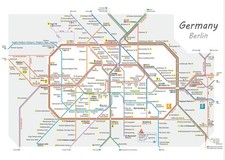 Berlin U-Bahn-Karte Wandkunst