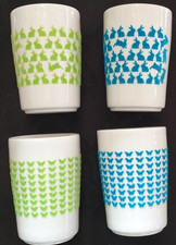 Kahla Touch 1x Becher weiß Dekor Filz Hasen Ostern Schmetterlinge bis 4 Stk