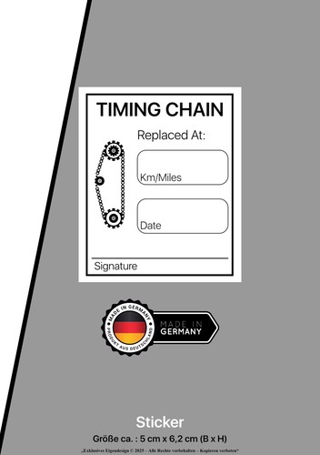 Timing chain sticker - timing,