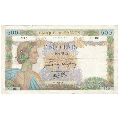 Frankreich 500 francs - 500, francs,