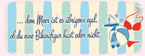 Holzschild 27x10 meer urlaub - meer,