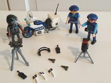Playmobil  Polizei-Motorrad, Polizisten Zubehör f. Verkehrskontrolle