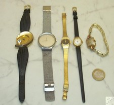 Konvolut 5 Armbanduhren Gold