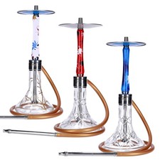 Mr. Eds E32 Epoxy Shisha Wasserpfeife Hookah Edelstahl mit Schlauch & Mundstück