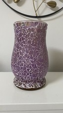 Windlicht aus Mosaik in Flieder,  Handarbeit! Groß