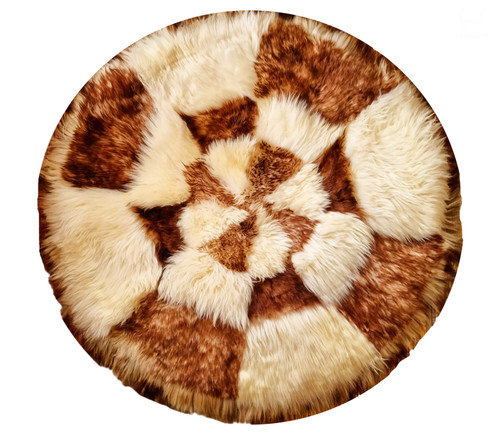 Rund schaffell teppich ø130cm - teppich,