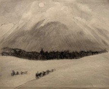 Zeichnung Winterlandschaft