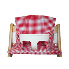 4tlg Sitzkissen rot kariert