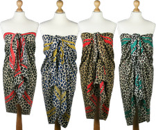 XXL Leo Animal Strandtuch Damen Schal Wickelkleid Stola Sarong Halstuch Pareo