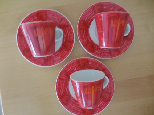 3er set espresso tassen mit - espresso-tassen,