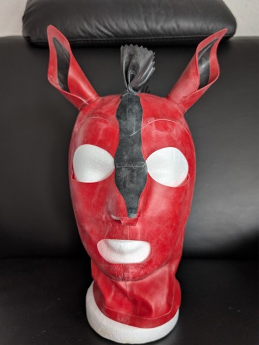 Latex pony maske - latex, m