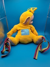 Plüsch TELETUBBIES Laa Laa Rucksack back-pack gelb ca 50 cm 1998 Golden Bear gut