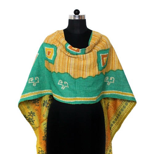 Baumwolle kantha schal - baumwolle,