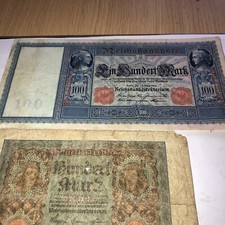 2 DEUTSCHE BANKNOTEN 1908 & 1910 : Umlaufzustand: über 110 Jahre alt: 