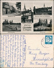 Ansichtskarte Geseke Mehrbild: Mühlenstraße, Schwimmbad 1965