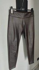 Warme Leder-Effekt-Leggings braun Gr. L Neuwertig
