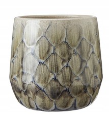 Keramik Blumentopf Blau Grau