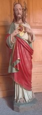 Herz Jesu Figur Gips 90 cm um 1900 Jesus Christus