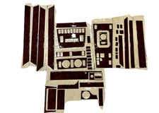 Wood effect dashboard trim set - wood,
