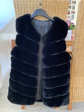 Pelz Weste Damen Luxus Schwarz
