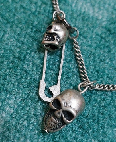 Stylische totenkopf kette - totenkopf-kette, mit