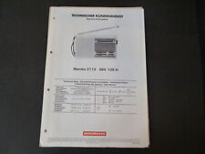 Original Service Manual Schaltplan Nordmende Mambo 2113