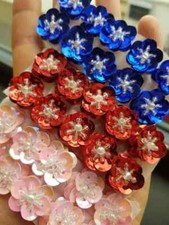 10 Stück Chiffon Stoff Blumen