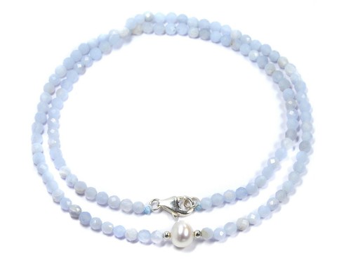 Halskette aus chalcedon - halskette,