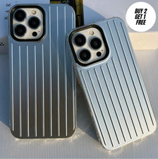 Streifen Silber Koffer für