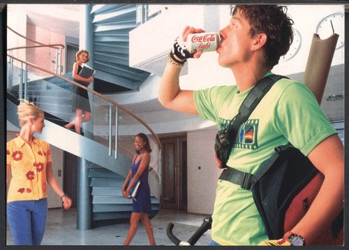 Promo postkarte für coca cola - postkarte,