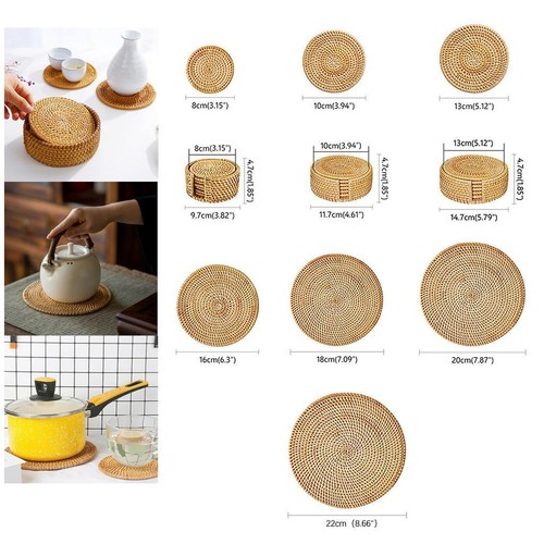 Handgewebtes rattan tischset - handgewebtes,