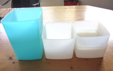 Tupperware 4 Gefrierbehälter 400 & 800ml 1,4 L transparent türkis gut-sehr gut