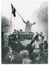 Ungarn Aufstand in Budapest 23.10.1956, erbeuteter Panzer Vintage FRANZ FINK