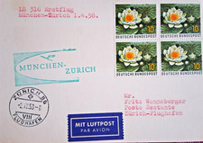 Luftpost -  LH  316,  Erstflug  München - Zürich,