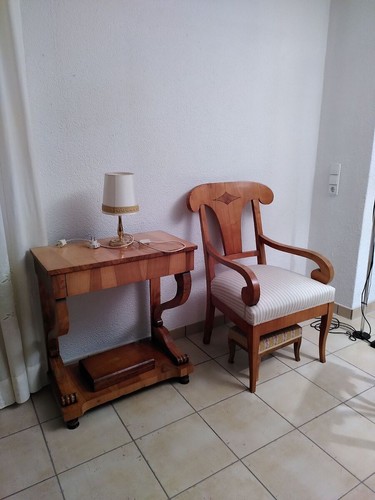 Biedermeier set beistelltisch - biedermeier,