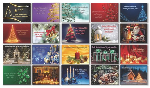 100 weihnachtskarten mit - 100,
