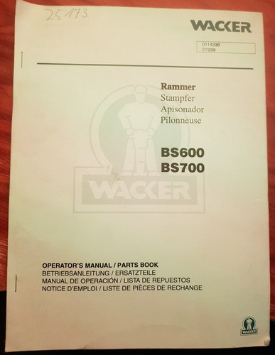 Wacker rammer bs600 bs700 - wacker,