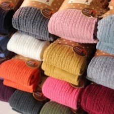 Damen-Strickstrumpfhose Aus Wolle Strumpfhose Mit Fuß Warme Strümpfe / ↑