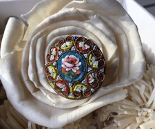 Mikromosaik millefiori brosche - millefiori,