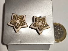 Ohrclips creme doppelter Stern
