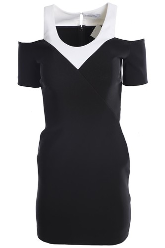 Mugler minikleid schwarz krepp - schwarz,