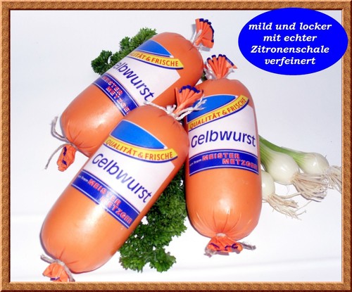 Echt bayrische gelbwurst - bayrische,