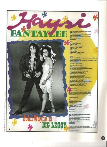Haysi fantayzee lyrics - haysi,