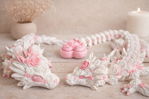 Gedruckte rosen drachen mit - drachen,