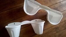 2 doppelhalter weiß für topfe oder direktes einpflanzen(balkon,terasse,garten) 