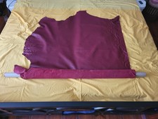 Lederhaut, Rindsleder sehr groß, schönes dunkles bordeaux rot
