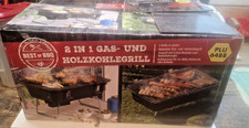 2-in-1 Gas und Holzkohlegrill
