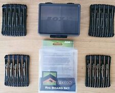 FOX F BOX RIG BOARD SET mit 20 Stück Leadcore Safety Clips Karpfenmontagen NEU