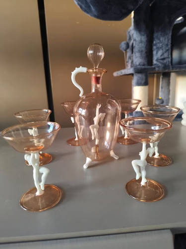 Glaskaraffe set mit gläsern - set, 6